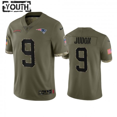 Maillot New England Patriots Matthew Judon 9 Olive 2022 Salute To Service Limited - Enfant